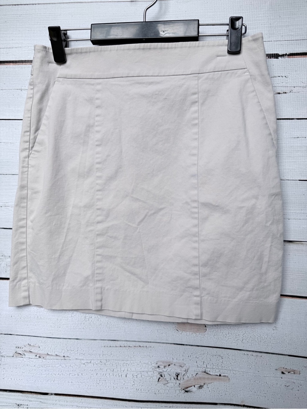 Ann Taylor Beige Pencil Skirt